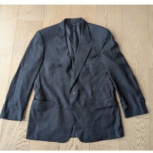 Hart Schaffner Marx Blazer Wool‎ Blend Men's Charcoal Glen Plaid Sport Coat 43R